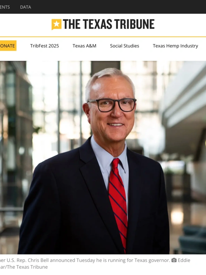 Former U.S. Rep. Chris Bell joins Texas Democrats seeking to unseat Gov. Greg Abbott