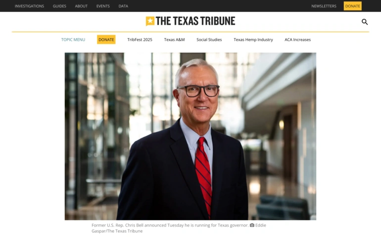 Former U.S. Rep. Chris Bell joins Texas Democrats seeking to unseat Gov. Greg Abbott